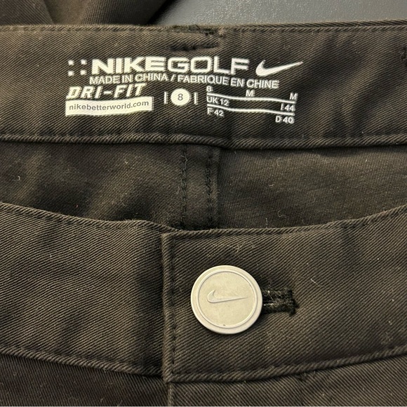 NIKE Golf Pants Women's Black Dri-Fit Size 8 - Picture 3 of 8